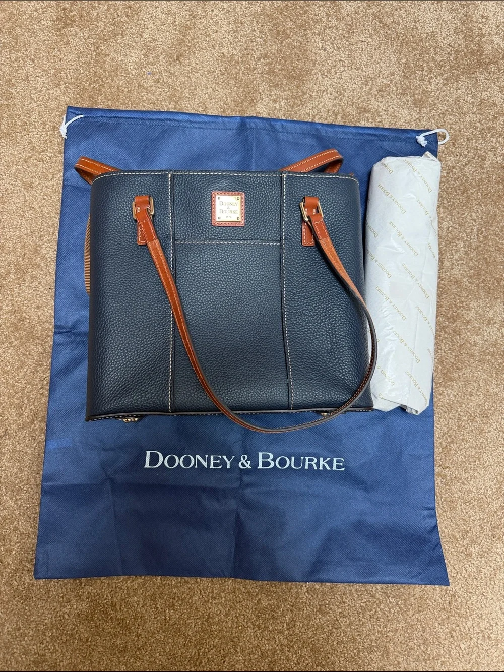 Dooney & Bourke Midnight Blue Small Lexington Tote - Picture 9 of 9